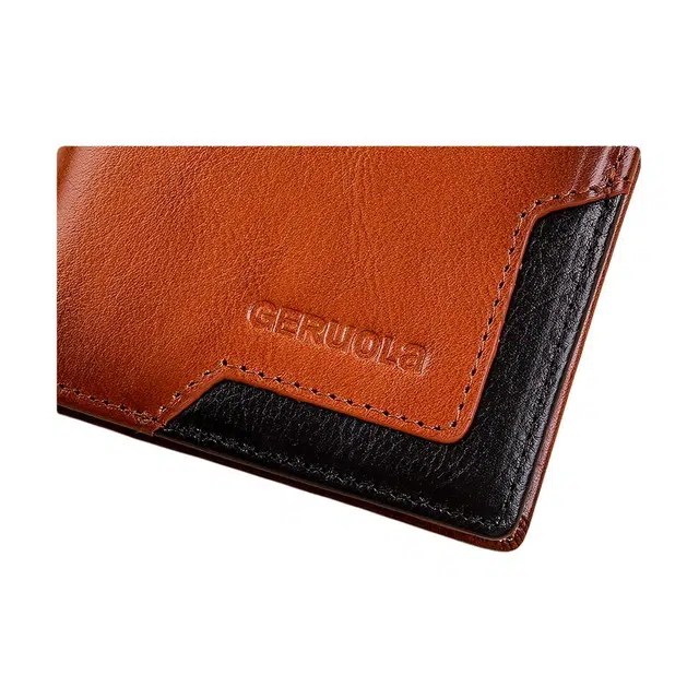 歌若拉 撞色拼接长款 牛皮 真皮钱夹钱包 男款 多色