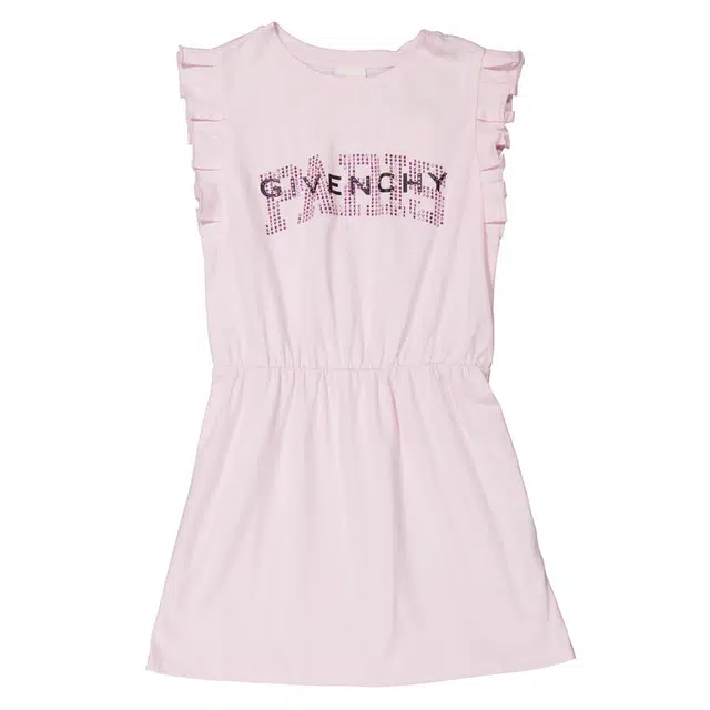 纪梵希连衣裙 水钻荷叶边装饰无袖 儿童款