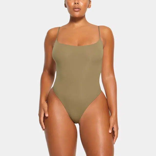 SKIMS Fits Everybody Cami Bodysuit Khaki