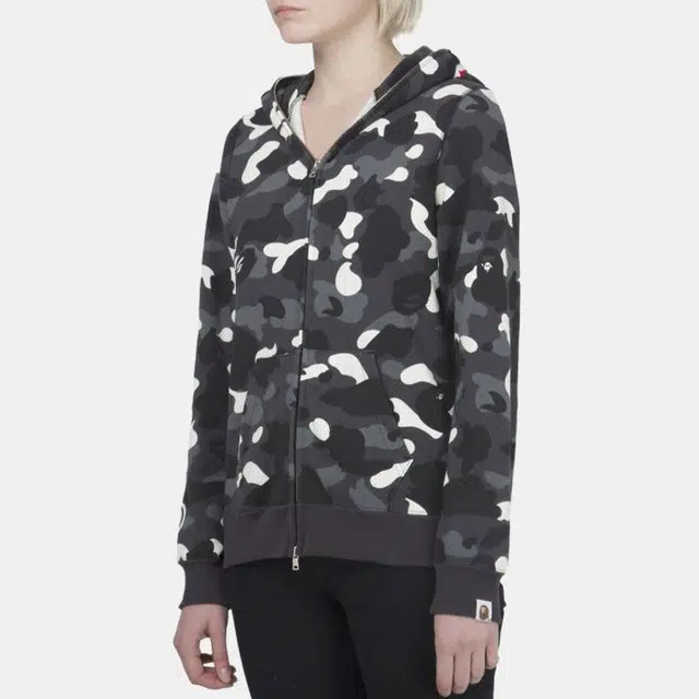A BATHING APE City Camo Shark Full Zip Hoodie Black