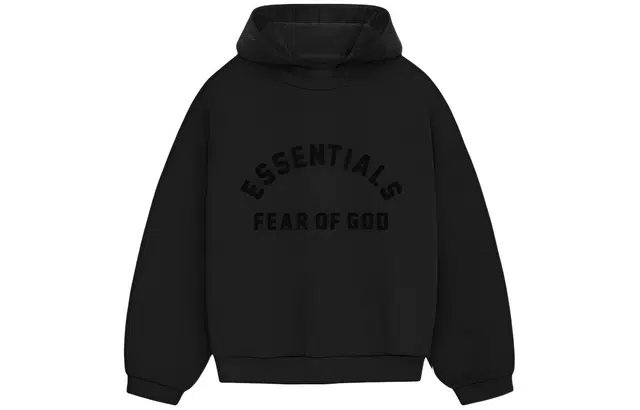 Fear of God Essentials Nylon Fleece Hoodie Jet Black