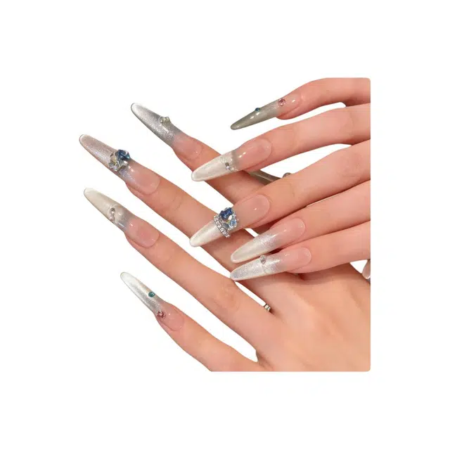 凡泽 缤纷夏日  穿戴甲 尖型多巴胺渐变 纯欲