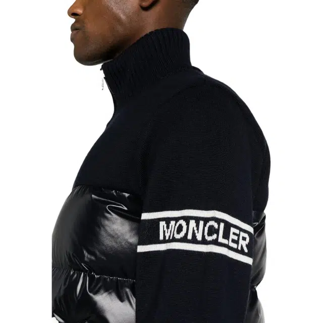 Moncler Padded Wool Blend Cardigan