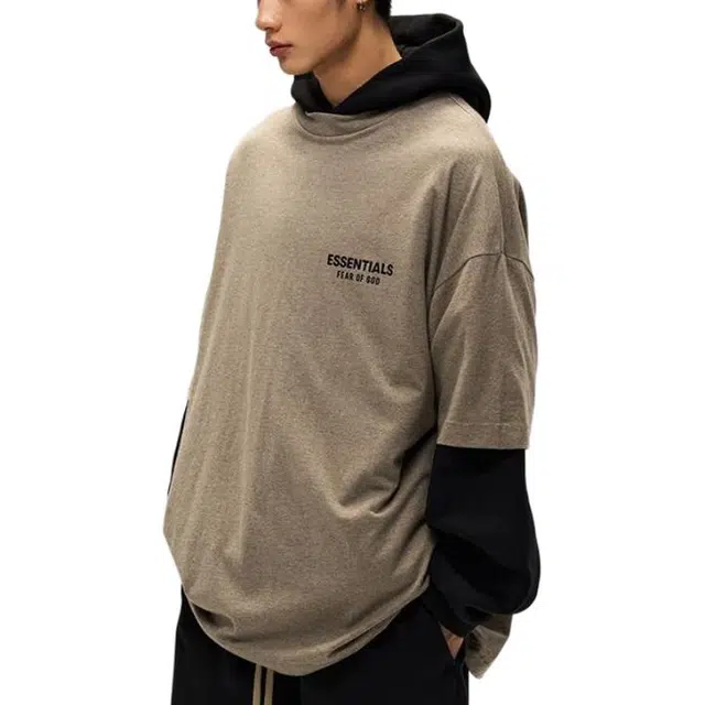 Fear of God Essentials FW24 Holiday Core Crewneck T-Shirt Deep Fog Grey