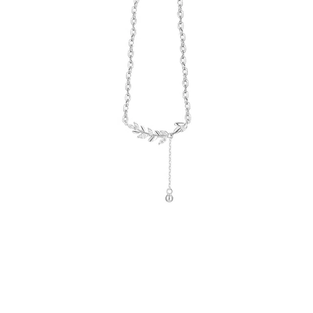 前方大荒野 穗穗平安流苏锁骨链闪亮优雅迷人温柔梦幻精致闪耀时尚小众设计 合金 项链 女款