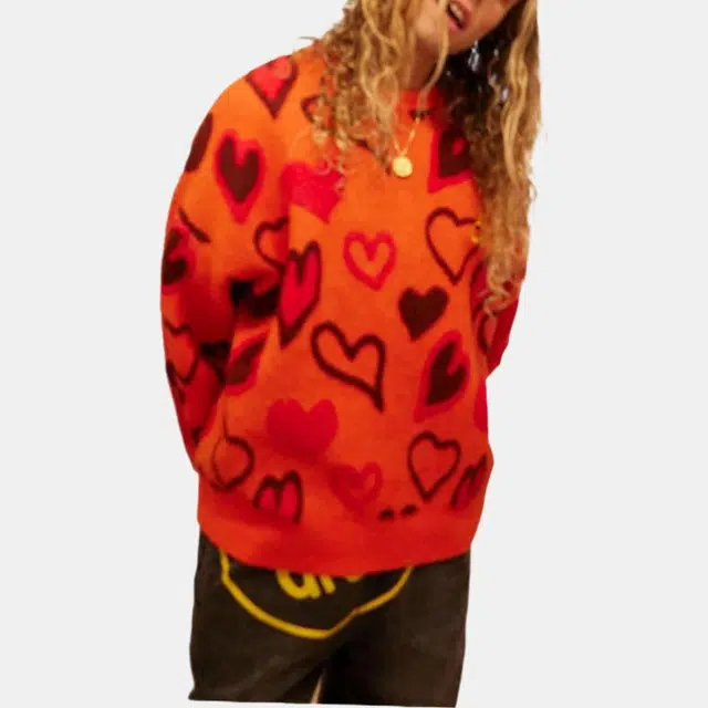 Drew House FW22 Scribble Hearts Sweater - Drew