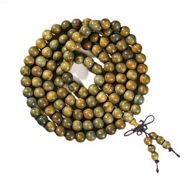 艾卡拉 清新简约百搭通勤 民族风小众日常文玩国风设计 绿檀 手串 男女同款情侣款