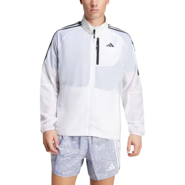adidas 3-Stripes Own the Run Jacket White