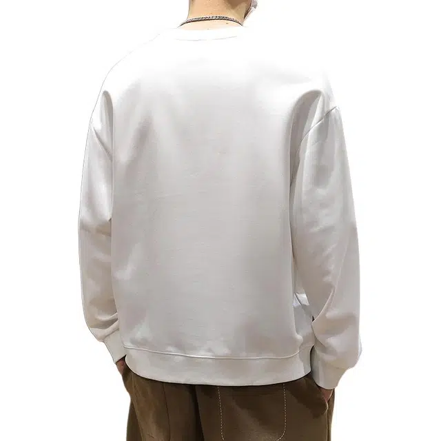 协协乐 重磅印花设计感春秋季美式潮牌圆领休闲上衣男生运动长袖打底衫卫衣 男款