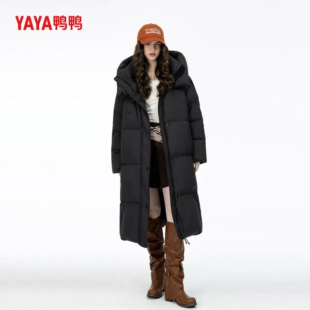 鸭鸭 长款保暖极寒加厚羽绒服 男女同款