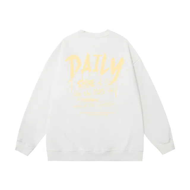 棉基因 早秋高街时尚潮牌简约潮男青少年复古男装校园职场学生减龄感通勤高级感韩系穿搭女士基础款无帽打底衫慵懒风女圆领卫衣 男女同款