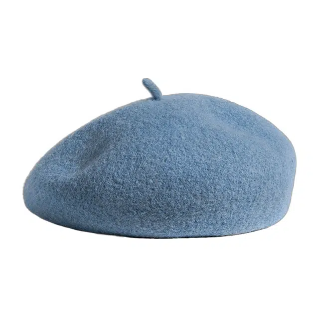 啄木鸟 高颜值日系甜美纯色帽子秋冬保暖复古文艺画家帽英伦风洋气软糯简约百搭 羊毛 贝雷帽 女款