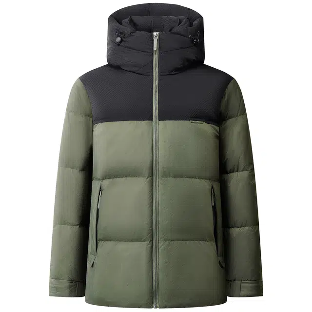 雅鹿 男士休闲短款连帽宽松百搭加厚保暖防风防寒面包服羽绒服 男款