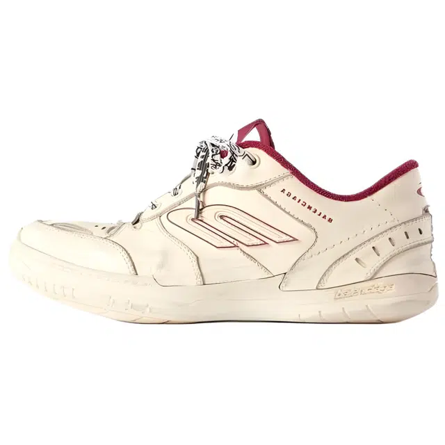 Balenciaga Hamptons Worn-Out Low Top Sneakers White Red