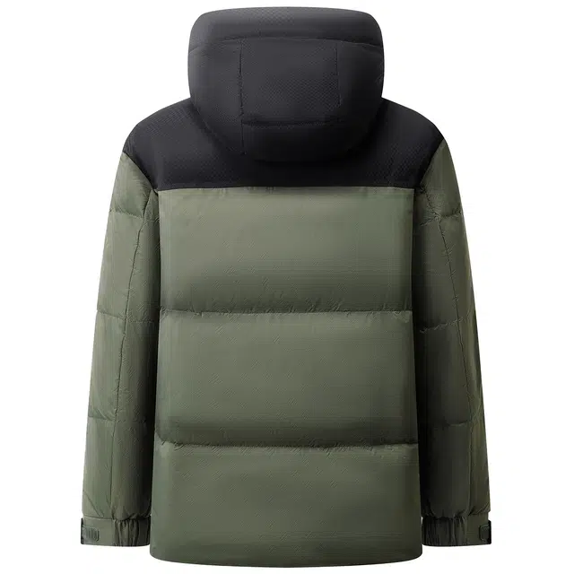 雅鹿 男士休闲短款连帽宽松百搭加厚保暖防风防寒面包服羽绒服 男款