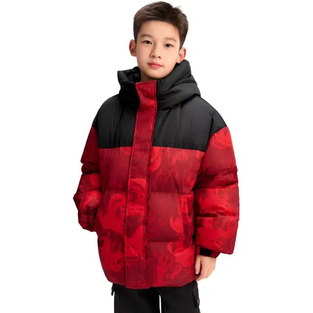 左西羽绒服 防水防污保暖防油连帽休闲风 儿童款