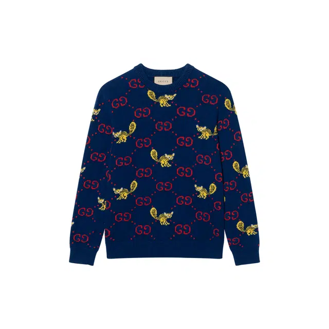 GUCCI x Freya Hartas FW21 Sweater Blue