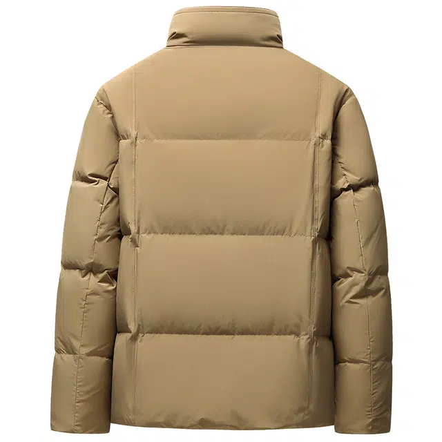 雅鹿 高蓬短款立领轻压休闲时尚舒适保暖防寒防风外套羽绒服 男款