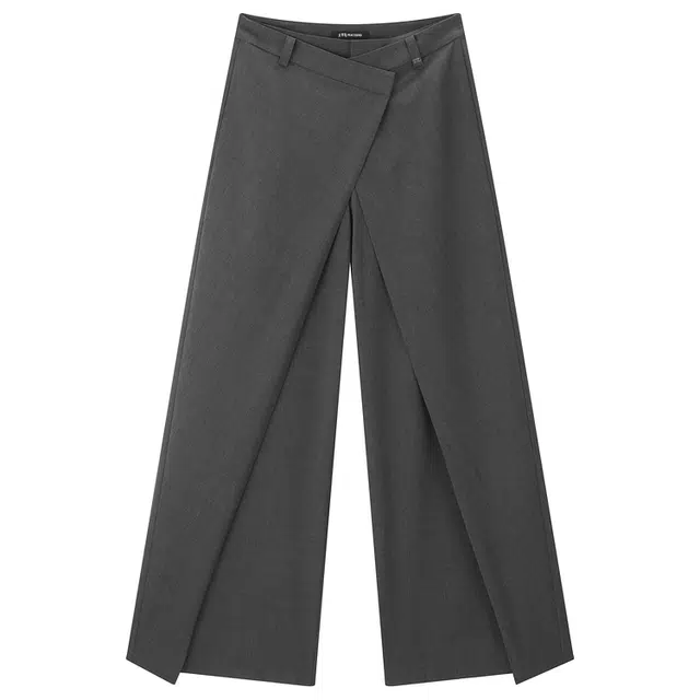 太平鸟 高腰垂感显瘦不规则腰部西装裤廓形直筒休闲裤 女款