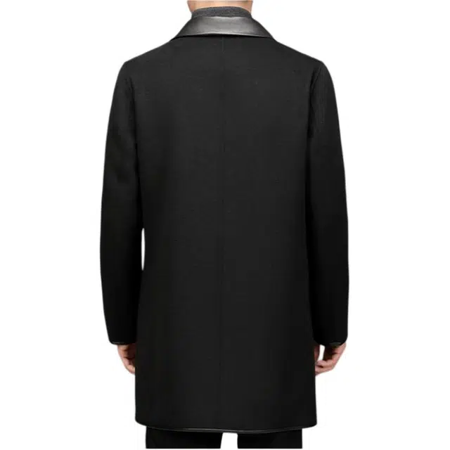 【dme】 秋冬季毛呢大衣男中长款高端商务休闲翻领双面尼羊毛外套男装 男款