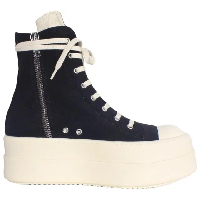 Rick Owens DRKSHDW High Top Zip Sneakers Black