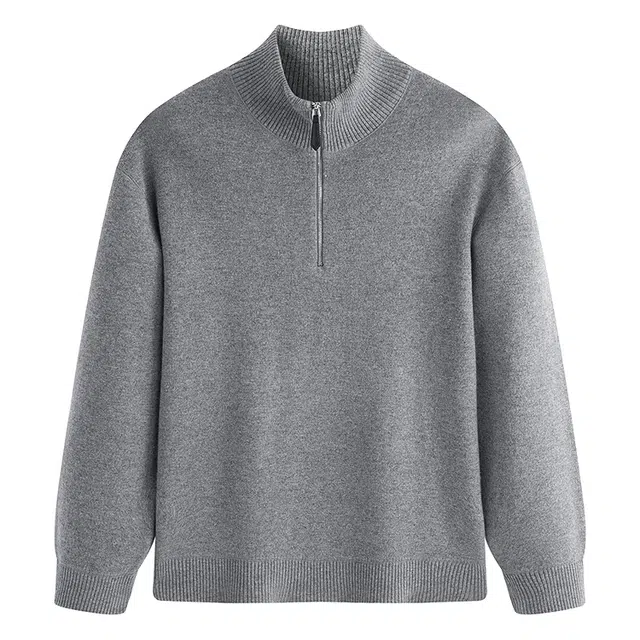 PEACEBIRD MEN Half Neck Knit Sweater