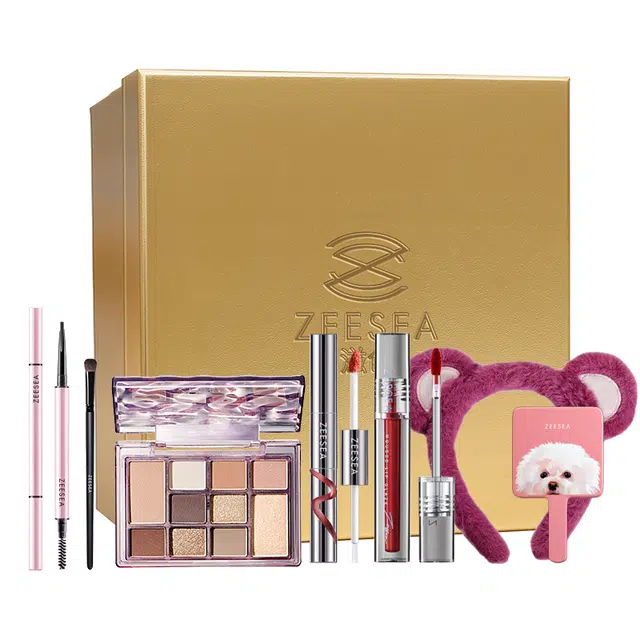 滋色 星光烁烁彩妆礼盒化妆品套盒 易上色自然持久清透气色 眼影盘唇釉唇泥口红眉笔