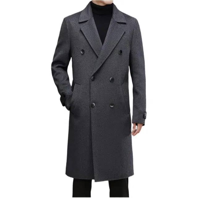【dme】 秋冬高级感毛呢大衣男羊毛中长款外套过膝妮子呢子非双面羊绒男装 男款