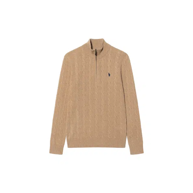 Polo Ralph Lauren FW24 Cable Knit Sweater Camel