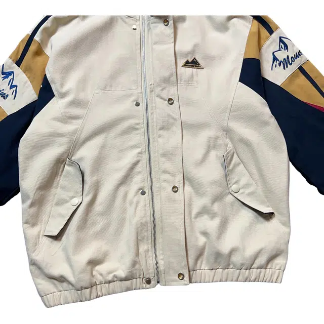 【dme】 美式潮牌山峰绣标撞色拼接立领潮流宽松休闲夹克外套 男女同款