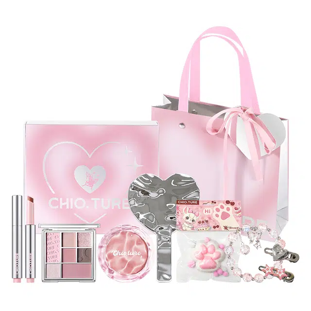 稚优泉 甜心蜜语彩妆礼盒 易上色自然玻璃唇清透素颜气色保湿润泽镜面提亮肤色滋润