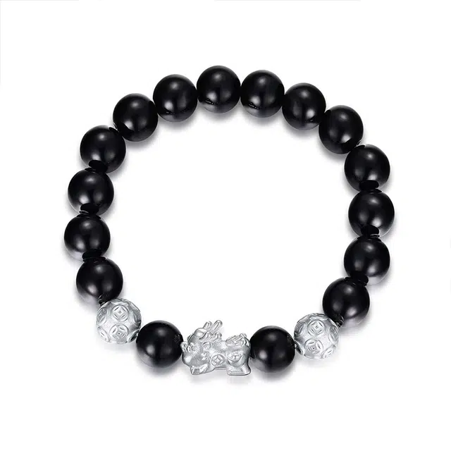 【赠限量手机金贴】 老庙 招财貔貅吞金兽 新中式国潮国风平安纳福转运珠优雅显贵气 百搭日常可调节礼盒包装 玛瑙 手串 男女同款情侣款