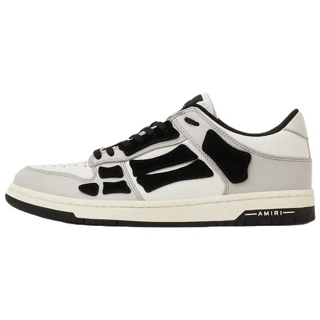 AMIRI Skel-Top Low White Grey