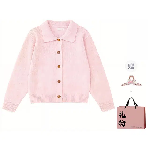 柏黛妃 百搭时尚舒适长袖针织衫 女款