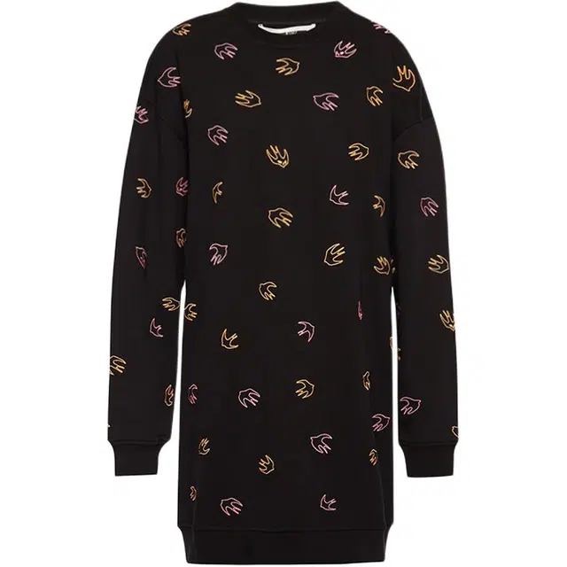 McQ Alexander McQueen Long Sleeve Dress Black