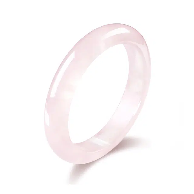 【桃花招财】中国黄金 珍·尚银 新中式粉晶贵妃镯 国潮小众轻奢国风清冷感百搭转运甜美旺桃花优雅气质闭口 好运 粉水晶 手镯 女款