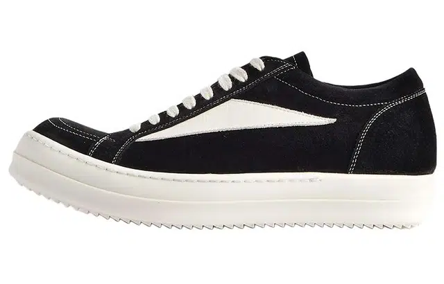 Rick Owens Low Top Fashion Sneakers Black White