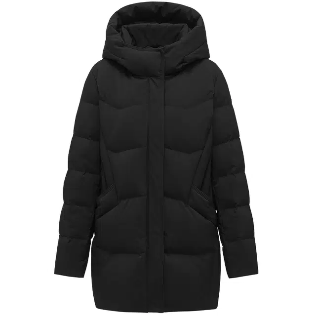 坦博尔 连帽蓄热科技保暖通勤羽绒服 女款