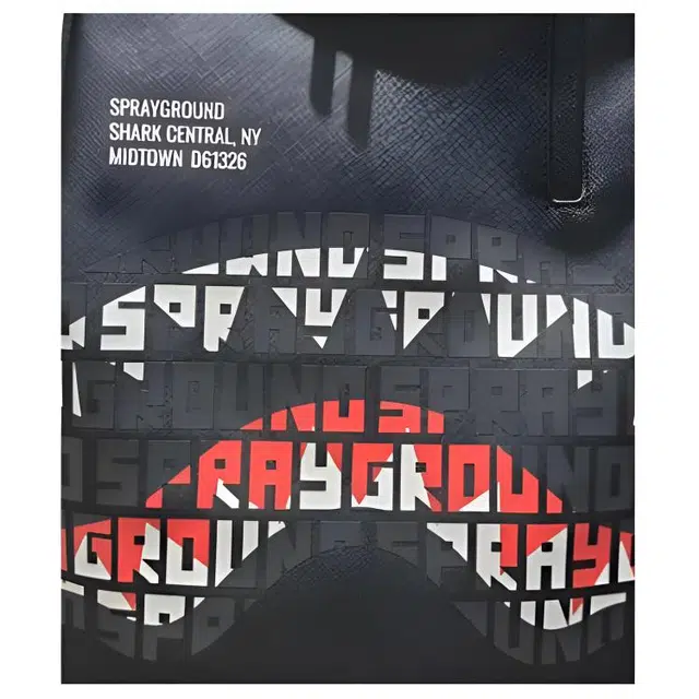 Sprayground PVC Backpack Black Red