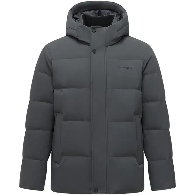 坦博尔 舒适百搭全能款纯色连帽面包羽绒服 女款