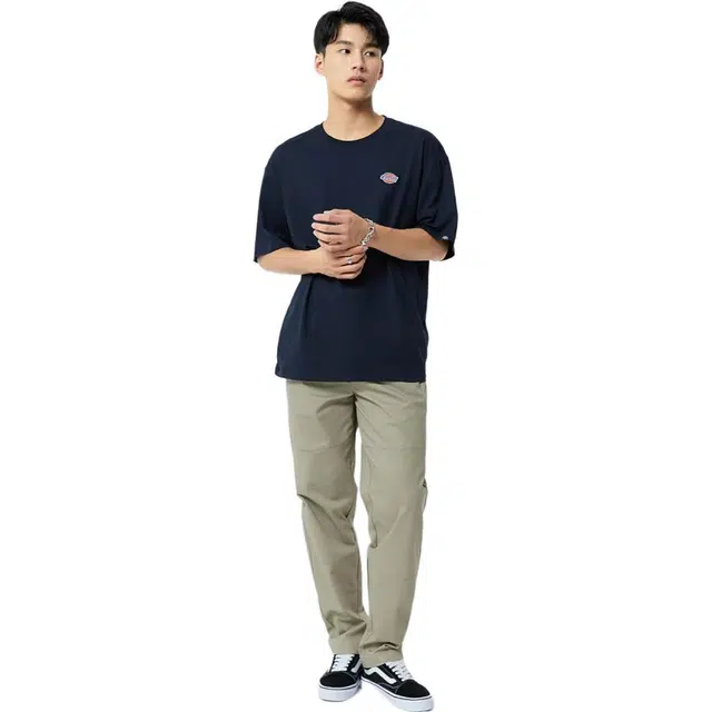 Dickies Logo Embroidery Tee Navy