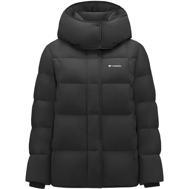 坦博尔 轻薄款面包舒适保暖纯色常规长袖通勤羽绒服 女款