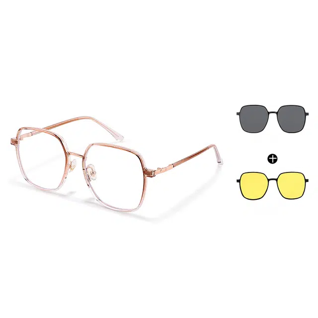 【联系客服可配度数】佐川 一镜多用磁吸眼镜 平光防蓝光眼镜大框  韩版潮流 男女同款情侣款 可配近视散光度数