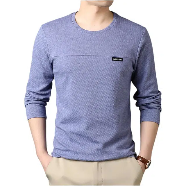 老爷车 菠萝纹面料秋季长袖圆领内搭卫衣 男款