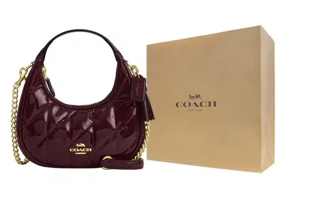 COACH Carmen 20 Quilted Leather Tote Small Burgundy