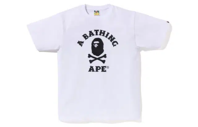 A BATHING APE Bape Head Print Crewneck T-Shirt