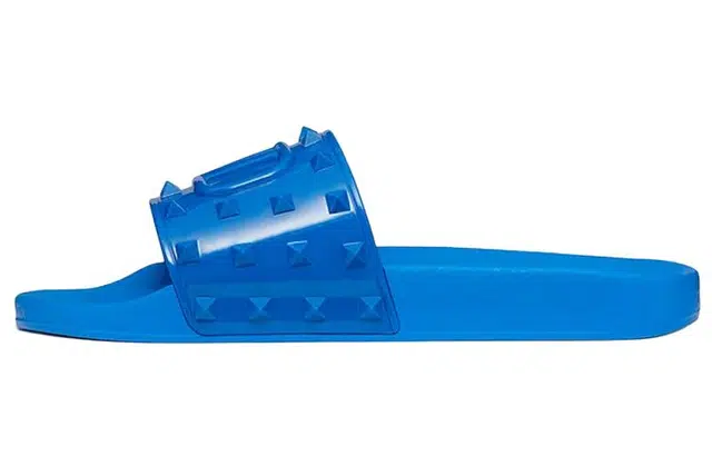 Valentino Vlogo Blue Slides