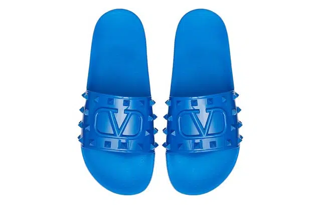 Valentino Vlogo Blue Slides