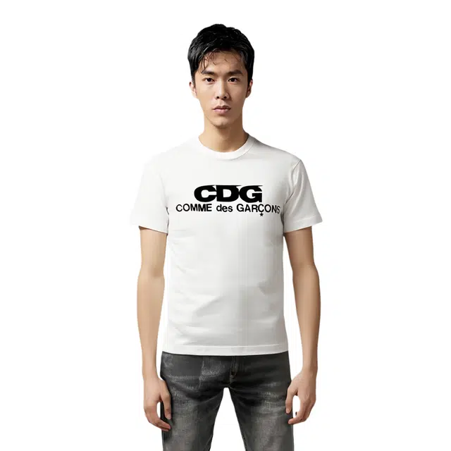 CDG Comme Des Garcons Classic Logo T-Shirt White