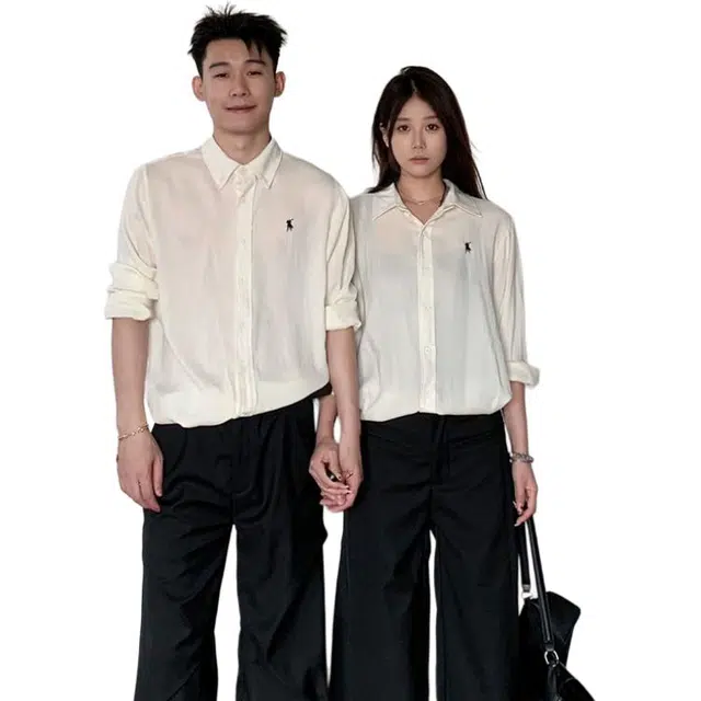 佑麟 刺绣夏轻薄透气老钱风防晒外套长袖衬衫 男女同款